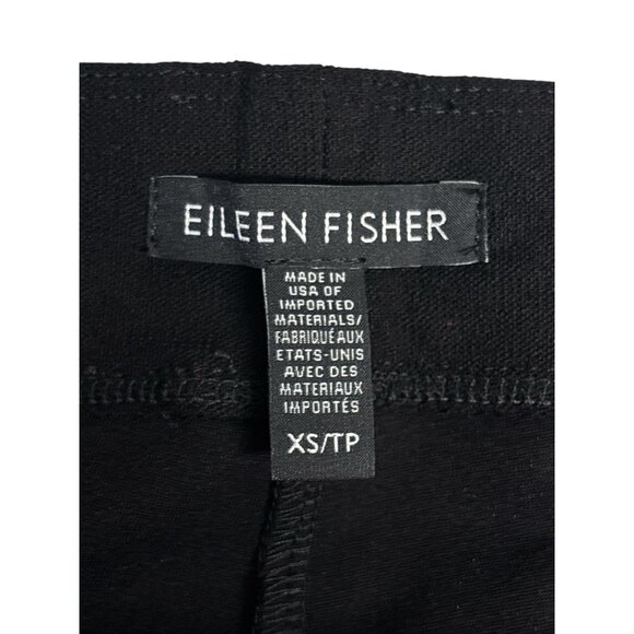 Eileen Fisher Black Ankle-Length Stretch Pants XS 70% Viscose Nylon Blend - Picture 3 of 8